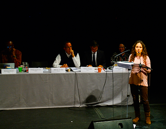 Carolina Valladares hablando por el Yasuni