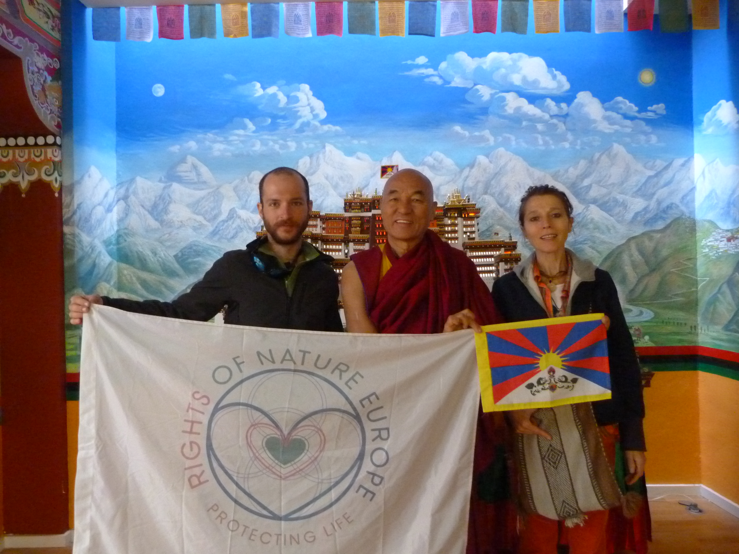 Con el Ven lama Wangchen de la Casa del Tibet