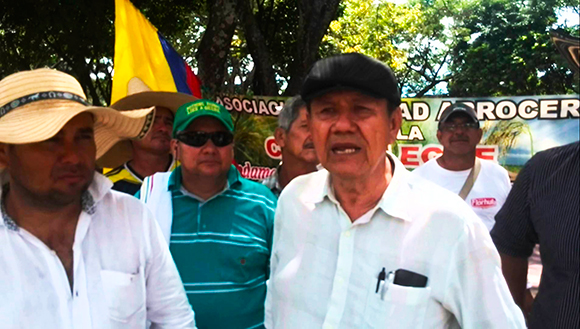 Campoalegre Farmers protesting agricultural arrest