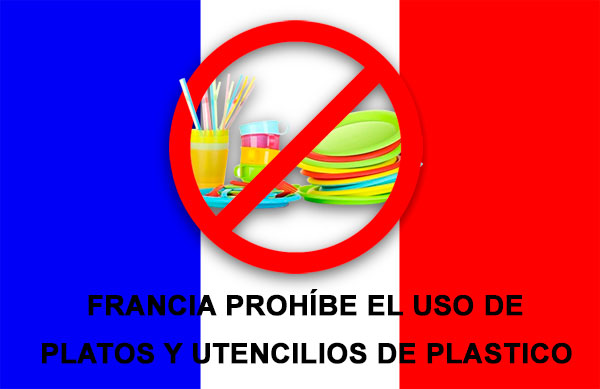 Francia prohíbe platos y utencilios de plástico