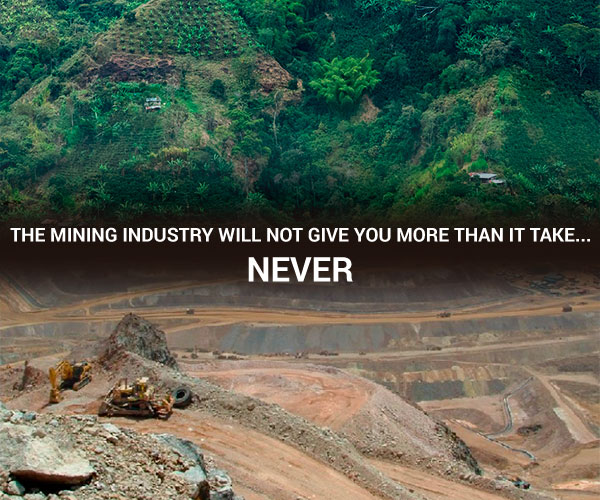 The benefits of mining are not for the citizens